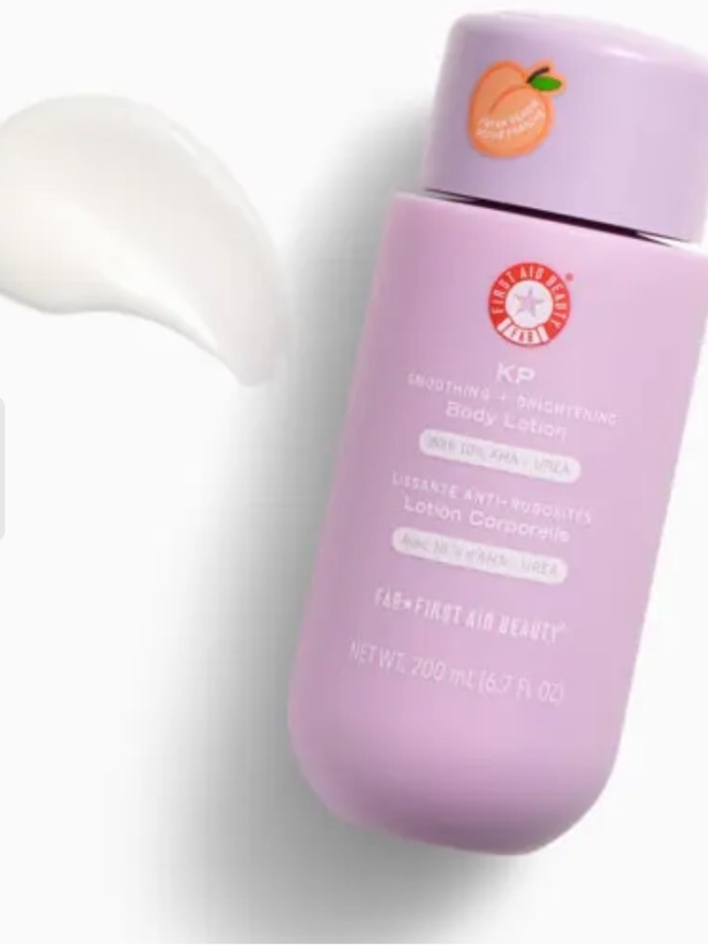 FIRST AID BEAUTY KP Smoothing + Brightening Body Lotion Fresh Peach 6.7 fl.oz.